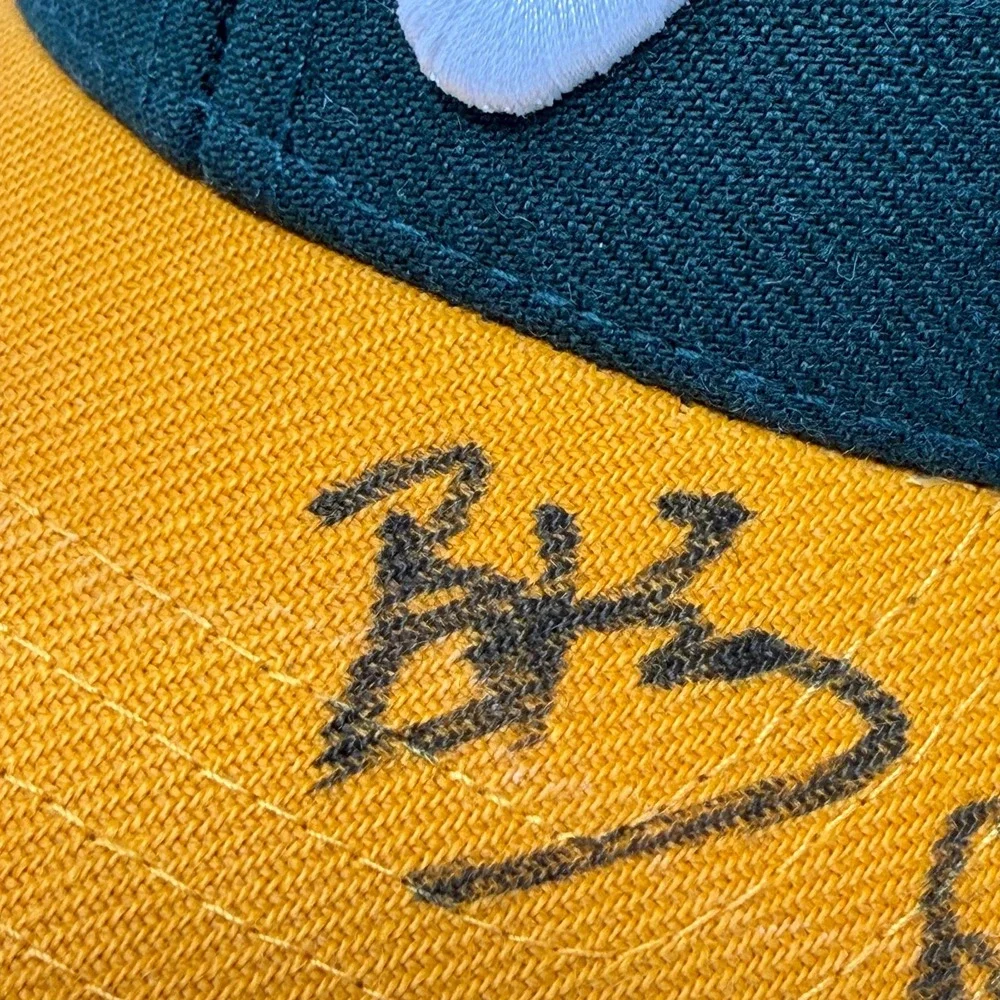 Oakland Athletics Signed Baseball‎ Cap Comcast Promo Green Gold One Size